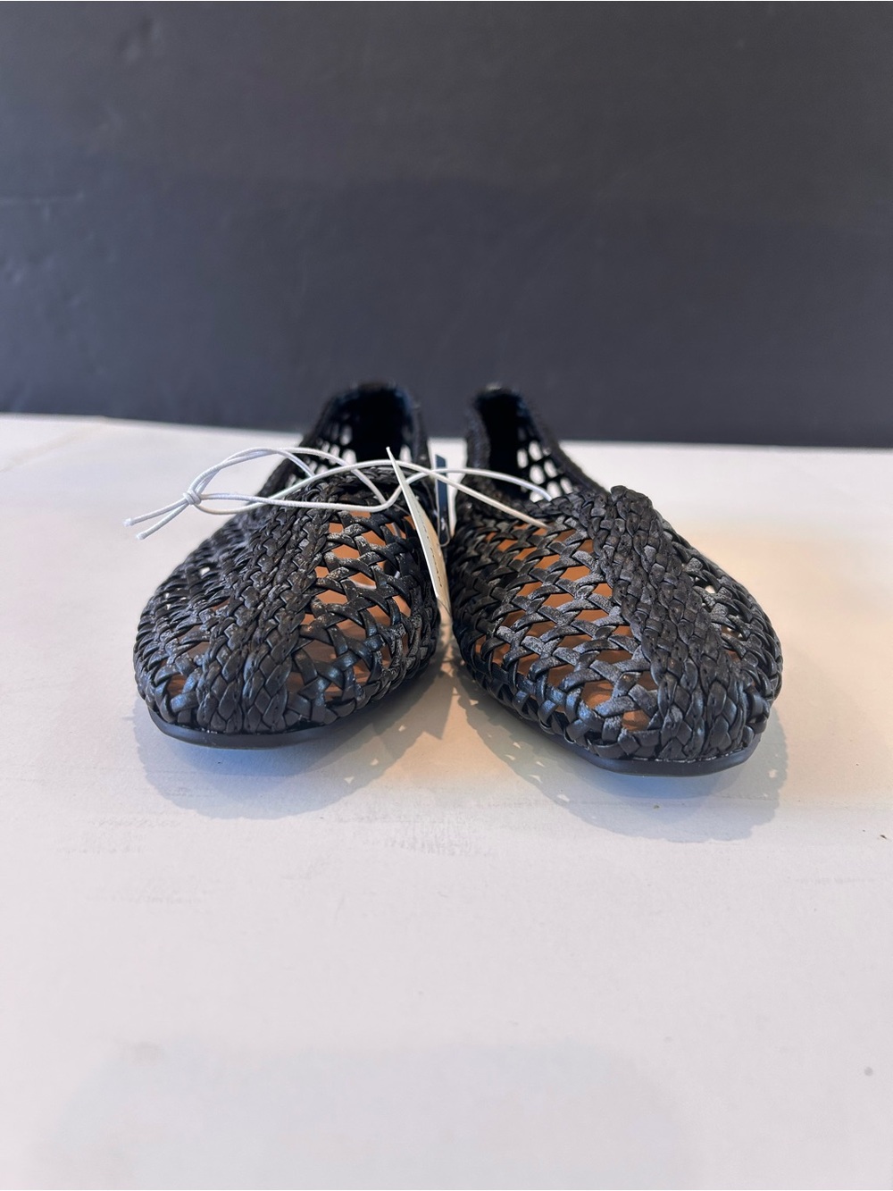 New NWT Black Woven Ballet Flats Memory Foam Slip-On Shoes NWT - Picture 3 of 10